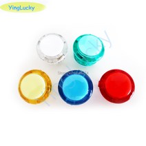 마이너스몰딩 pvc 천정 바닥 마감재 10pcs 아케이드 투명 30mm 5V LED 푸시 버튼 SANWA OBSF-30 DIY 라즈베, 07 10pcs 24mm white