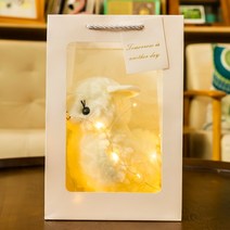 알파카 인형 deft 데프트 선수 상징 중꺽마, 화이트 양 선물 + 35cmcm