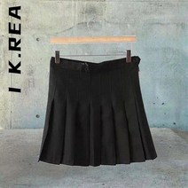 IK.Rea-솔리드 하이 웨스트 미니 여성용 하라주쿠 패션 안전 바지 플리츠 Y2K 의류