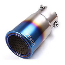 소리박 가변 가상 배기 마후라 듀얼 머플러 팁 자동차 베기음 튜닝1PCS 범용 부품 전용 스테인레스 스틸 Toyota Land Cruiser Prado 2009-2019, 번트 블루, 협력사