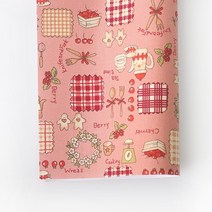 [펠트친구] 패브릭스티커-키친핑크[78] / 알파벳 데코 인테리어 원단 패턴 포장 무늬 빈티지 다이어리 천 리폼 다꾸 패브릭 스티커 시트지