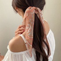 키메라제이 잔잔 페이 롱드롭 헤어슈슈 스크런치 곱창 머리끈 2color