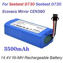 Seebest D730용 14.4V 3500mAh NI-MH 배터리 D720 Ecovacs CEN360, 14.4 볼트