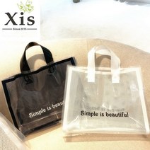 라파무역 심플쇼핑백, 50장, 블랙소33*10*33cm