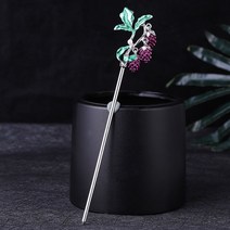 똑딱이핀 대형집게핀 레트로 머리핀 여성 머리 장식 고전 바람 포도 유약 꽃 술 궁전 단계 공 Hanfu