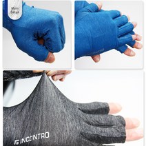 인콘트로 여름 멜란지 쿨소재 스포츠 반장갑 등산 헬스, 남성용 L 검정색