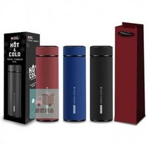 보온 텀블러 보냉 캠핑 예쁜 선물용 판촉 대량구매 학교 사은품 여행, 블랙＋종이백패키지