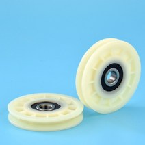 10x66x11mm V/U 타입 나일론 플라스틱 코팅 베어링 풀리 흰색 6000 롤링 케이블 로프 크레인 롤러 가이드 휠