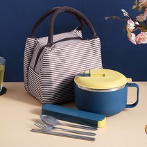 찬합용기 때리다 전용 원형 도시락통 스텐레스 직장인 식당 분당 밥독 대용량 찬합통 2535120394, 엘로 블루 _자기식기 쓰리 피스이다