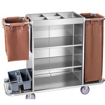 청소카트 다기능 호텔 이동식 청소도구함 무빙 카트, 상세 페이지 참고, 스테인레스 카트 A