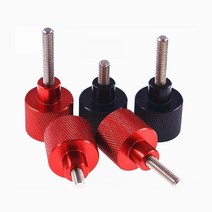 M5 알루미늄 합금 널링 손잡이 볼트 블랙 레드, Black, 5mm, 1개