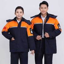겨울 작업복 절연복 패딩 공장 유니폼 주유소 용접복, D 정전기 방지-블리치 라이트그린L