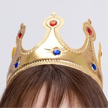 유치원 학원 재사용 찍찍이 보석왕관 키카 아동센타 스튜디오 촬영용, 골드