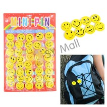 스마일뺏지 40P 3cm/4.5cm 스마일뱃지 스마일핀 와펜 브로치