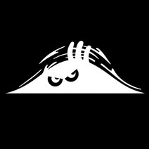 자동차 스티커 앰블러 방수 자체 접착 자동차 스티커 스크래치 커버 데칼 장식 재미 있은 엿보기 3D 큰 눈, [02] WHITE, 02 WHITE