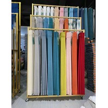 원단시장 이불 담요 커튼 진열대 전시 견본 샘플 보관, 길이 120높이 180 블랙