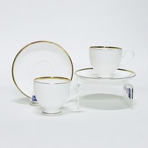 행남자기 뉴-골드라인 커피잔세트 4pcs(2인)