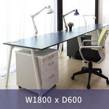 한성 토파스 수입 슈팅책상 1800 가림판무 D600 블랙다리 사무실 사무용책상, 화이트