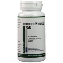 퀄러티오브라이프 이뮤노키노코 750 AHCC 보충제 표고버섯균사체 750ml (60베지캡)