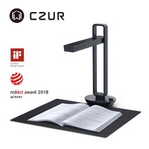 CZUR Aura 오피스 포함 최대 사무실 홈과 가정과 책 14mp 데스크 휴대용 스캐너 가능 테이블 A3 스캔 램프 OCR Pro, 01=DarkGray_AU