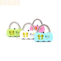 하앤리 자물쇠 방문자물쇠 열쇠키 락카열쇠 창고 서랍, 블루