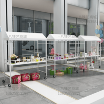 마차매대 이동식 플리마켓 유럽식 이동선반 업소용 꽃마차, 화이트180x70x200CM