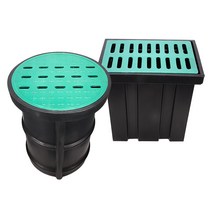 PVC 오수받이 세트 뚜껑 하수구 집수조 집수정 빗물, B 500X500X1000정사각형