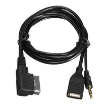 자동차 스타일링 3.5mm AUX 오디오 케이블 음악 MDI AMI MMI 인터페이스 USB 충전기 Audi A6L A8L Q7 A3 A4L A5 A1 시리즈 용, [01] 1.5m length