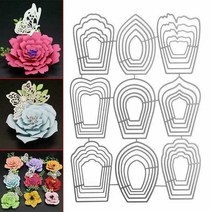 모양틀 다이컷 45pcs 꽃 금속 절단 스크랩북 장식 엠보싱 인사말 카드 diy 공예 스텐실 만들기, 없음