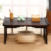 다과상 오동나무 원목 접이식 반상, L 80-45-38