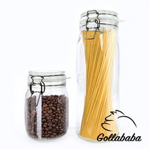 이케아 유리병 과일청유리병 수제청 양념라벨시트 4P포함, 1개, 2L