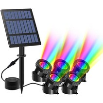 태양 RGB 수 중 변경 및 고정 된 색상 수영장 램프 IP68 분수 수족관 장식 램프에 방수, 04 5 Lamp
