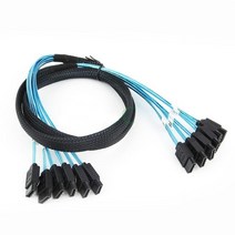 sata 3 0 iii 6gbps 서버용 sas 케이블 sata 7 핀 대 sata 7 핀 데이터 케이블 브레이크아웃 케이블 하드 드 스플리터 케이블, CHINA _6SATA to 6SATA-1m