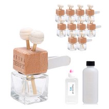 [디퓨저 KIT] 차량용 우드사각리드세트 10개 만들기, 바닐라 50ml, 바닐라 10ml