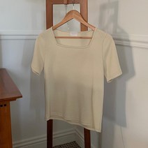 아이우먼 쫀쫀와플스판사각넥티 MOP136M303 빅사이즈