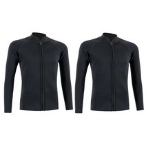 해녀복 부력슈트 네오플랜슈트 잠수복 시니어 남녀 별도 잠수복 네오프렌 비바람에 견디는, XL, 블랙 탑