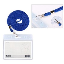 [조한스토어] 제이 명찰 PVC 연질 경질 사원증 학생증, 20개, 목걸이 카드 명찰_가로형_파랑