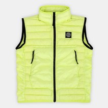 디몬트 22 F/W 스톤 키즈 와펜 로고 패치 경량 패딩 조끼(라임) 7716G0332 V0031 10 12A