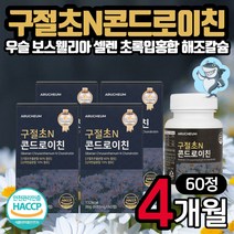 아르채움 구절초 콘드로이친 60정 4통 상어연골 식약처 HACCP 인증 보스웰리아 초록입홍합 우슬 분말 셀렌 해조칼슘 아연 콘도로이친 콘드라이친 장모님 장인어른 생일 생신 선물