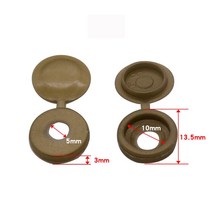 나사못 앙카 볼트 너트 철물 나사 캡 벽 가구 플라스틱 장식 커버 100pcs 접기 스냅 보호 캡 버튼 하드웨어 나사 커버, 협력사, 13mmX5mm, 100PCS 청동 8