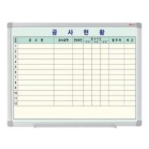 공사현황판 1200x900 건설현장 안내판제작 화이트보드 주문 인쇄 도안 맞춤제작, 일반형(알자석부착 X)