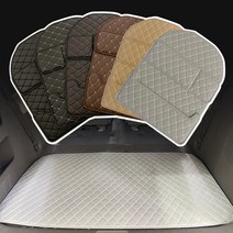 올뉴(더뉴)카니발 4세대 KA4 카니발전용 스크레치방지 킥매트2pcs+ 가죽퀄팅트렁크매트 세트, 브라운, 카니발4세대KA4 7인승