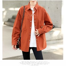 2023 봄 캐주얼 데님 셔츠 아우터 루즈 6컬러 셔츠 여성