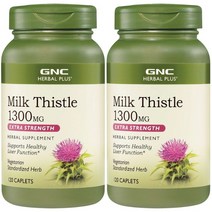 GNC 밀크 씨슬 1300mg 엑스트라 스트렝스 캐플렛, 120개입, 2개