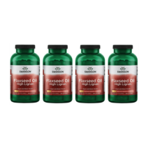 스완슨 Swanson EFAs Flaxseed Oil High Lignan 오가닉 올가닉 플랙씨드 아마씨 오일 오메가 369 ALA LA OA 980mg 200정 4병, x, 1개