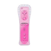 2In 1 컨트롤러 Nintendo Wii U 내장 모션 플러스 Mando Nunchuck 리모컨 Gamepad 조이스틱 실리콘 케이스, 06 Pink-1 Controller