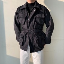 킹스맨 스웨이드 맨즈 클래식 바버맛 벨트로 사파리 필드자켓 3컬러