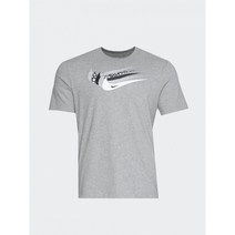 [국내발송] 나이키 NIKE 남성 NSW 12 MO 스우시 반팔 티셔츠 면소재 그래픽 프린트 그레이 DN5243-063