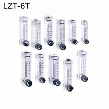 복합가스 측정기 산소농도 PMMA 가스 유량계 공기 1/4 "BSP Female Square Panel Type Rotameter LZT-, 03 0.2-2LPM