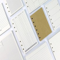 6공다이어리 리필속지 A5 A6 내지노트 12종류선택가능 일기장 바인더